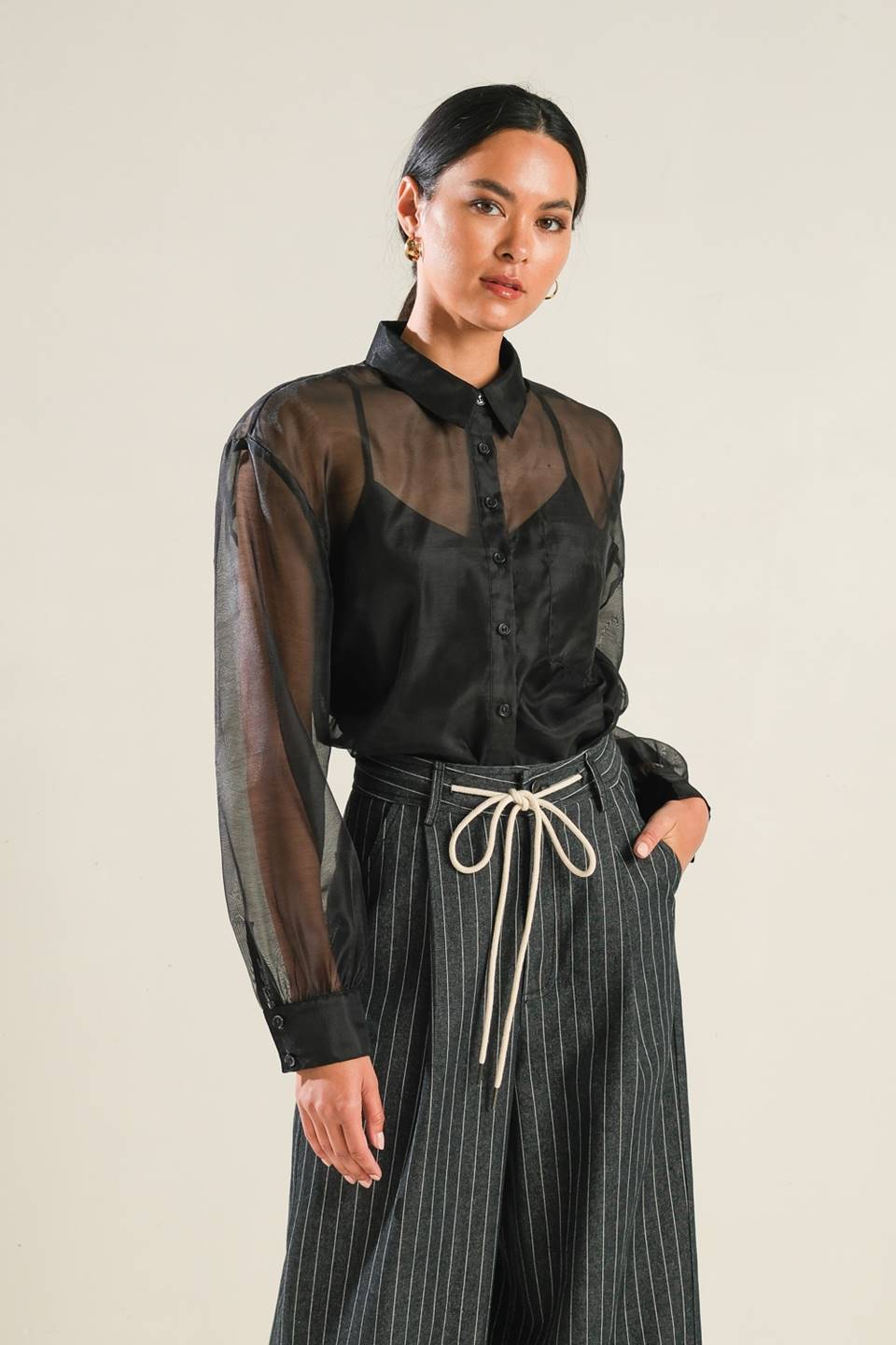 LOVE OVER FEAR ORGANZA TOP Flying Tomato